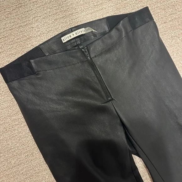 New Alice & Olivia leather leggings